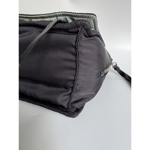 Prada Tessuto Etiquette Bag Nylon Leather Studded Crossbody Shoulder Flap - Picture 6 of 16